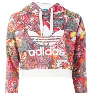 Adidas originals tropical cropped hoodie